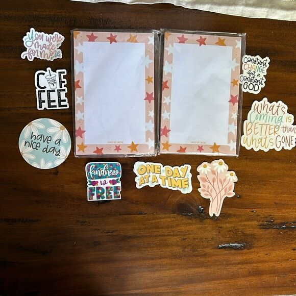 Bright Stars - 4x6" Notepad Bundle with 8 stickers - Picture 1 of 12